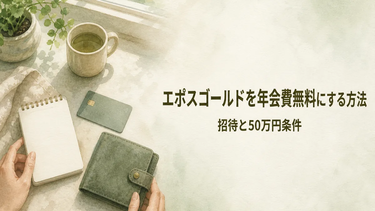 エポスゴールドの年会費を無料にする3つの方法のアイキャッチ
