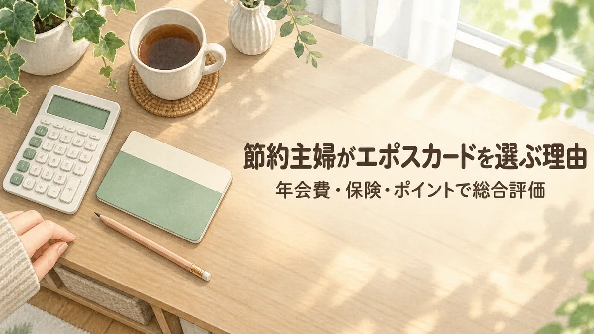 節約主婦がエポスカードを選ぶ理由【年会費・保険・ポイントで総合評価】のアイキャッチ