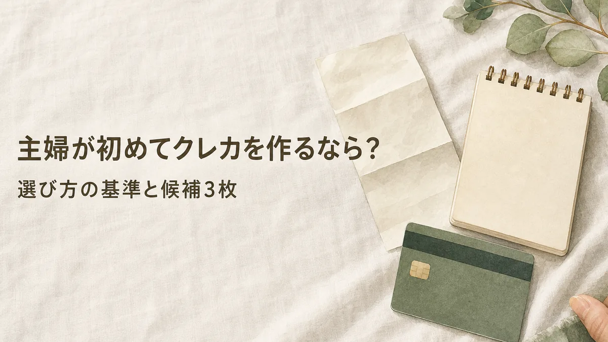 主婦が初めてクレカを作るなら？選び方の基準と候補3枚のアイキャッチ