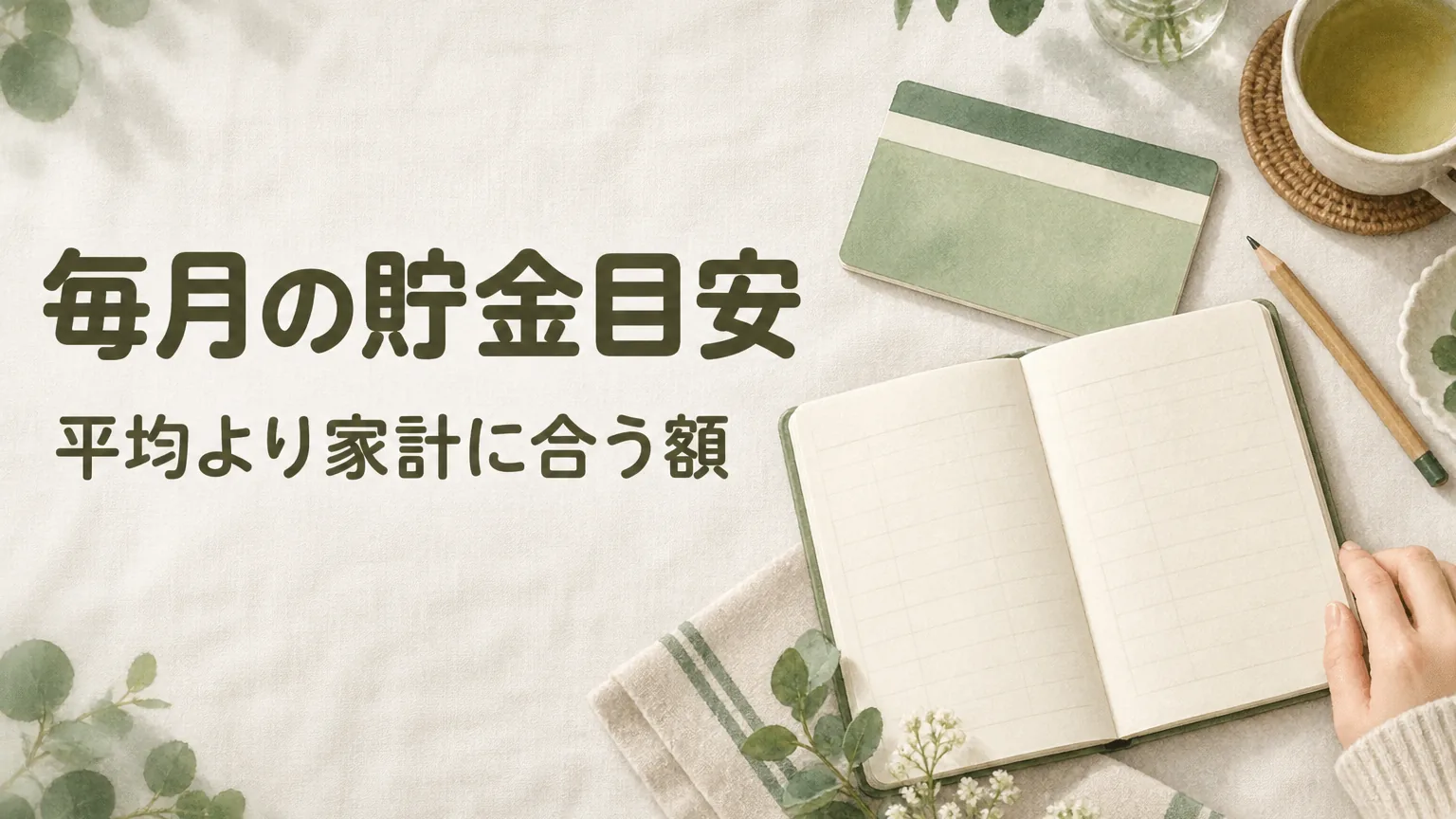 貯金の目安は毎月いくら?無理なく決める3つの確認のアイキャッチ
