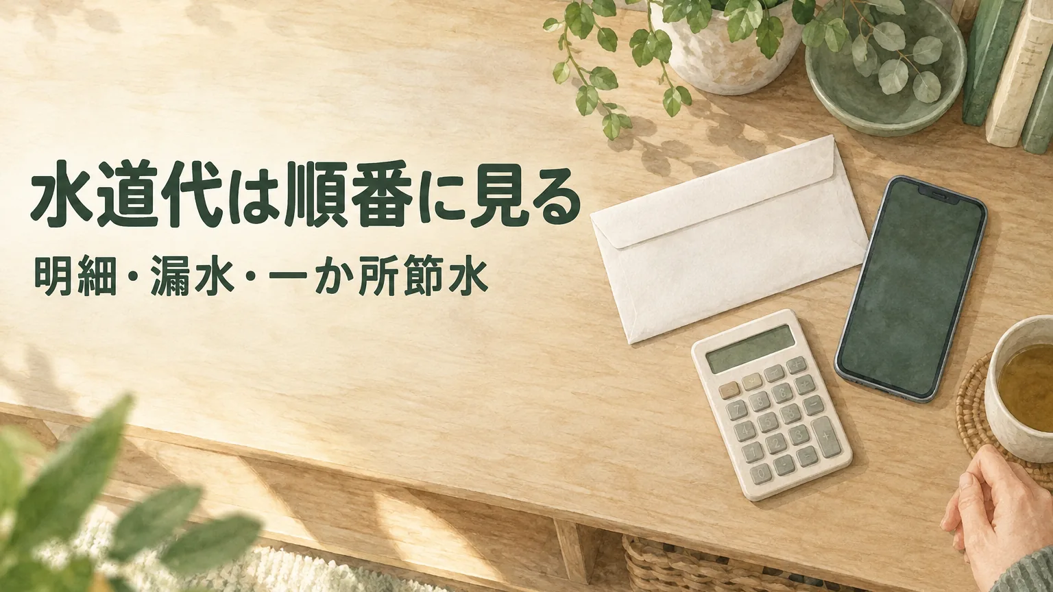 水道代の節約方法|まず明細で確認する4つの順番のアイキャッチ